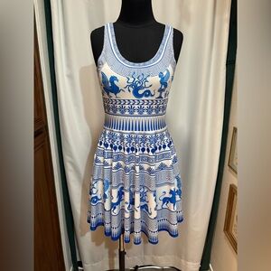 Blackmilk Greek key creatures mythology pottery dress - size M